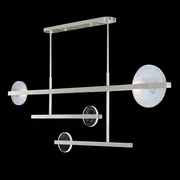 921240-4 Fine Art Lighting Selene 66.5"W Pendant with Silver/Clear & White Glass Finish