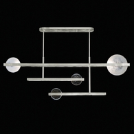 921240-4 Fine Art Lighting Selene 66.5"W Pendant with Silver/Clear & White Glass Finish