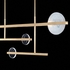 921240-5 Fine Art Lighting Selene 66.5"W Pendant with Soft Gold/Clear & White Glass Finish