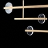 921240-5 Fine Art Lighting Selene 66.5"W Pendant with Soft Gold/Clear & White Glass Finish