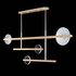 921240-5 Fine Art Lighting Selene 66.5"W Pendant with Soft Gold/Clear & White Glass Finish