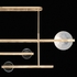 921240-5 Fine Art Lighting Selene 66.5"W Pendant with Soft Gold/Clear & White Glass Finish