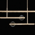 921240-5 Fine Art Lighting Selene 66.5"W Pendant with Soft Gold/Clear & White Glass Finish