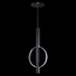 921340-1 Fine Art Lighting Selene 11"W Pendant with Black/Clear Glass Finish