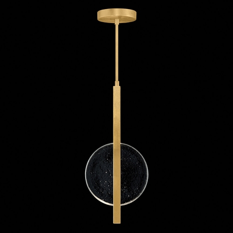 921340-3 Fine Art Lighting Selene 11"W Pendant with Gold/Clear Glass Finish