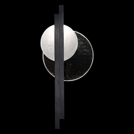 921650-1 Fine Art Lighting Selene 26"H RSF Sconce with Black/Clear & White Glass Finish