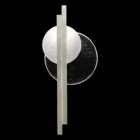 921650-4 Fine Art Lighting Selene 26"H RSF Sconce with Silver/Clear & White Glass Finish