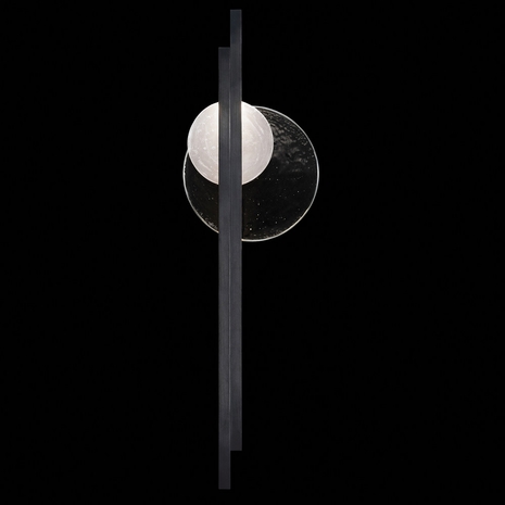 921750-1 Fine Art Lighting Selene 44"H RSF Sconce with Black/Clear & White Glass Finish