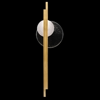 921750-3 Fine Art Lighting Selene 44"H RSF Sconce with Gold/Clear & White Glass Finish