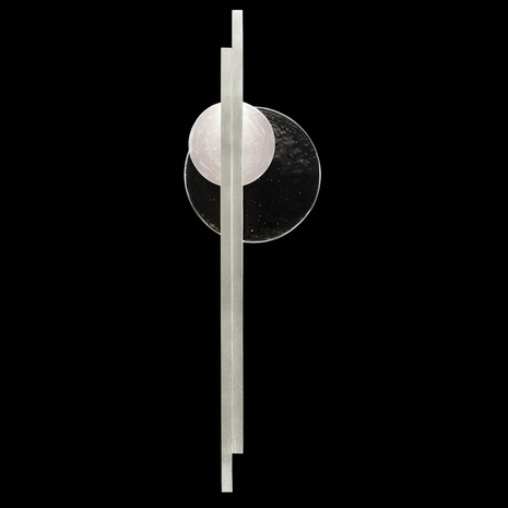 921750-4 Fine Art Lighting Selene 44"H RSF Sconce with Silver/Clear & White Glass Finish
