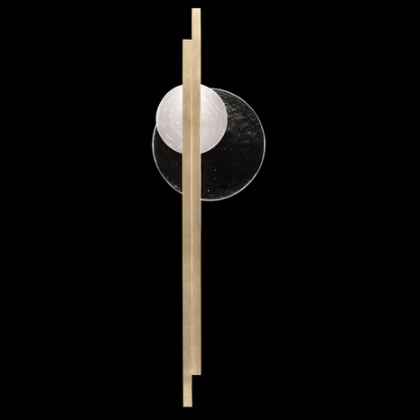 921750-5 Fine Art Lighting Selene 44"H RSF Sconce with Soft Gold/Clear & White Glass Finish