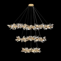 921940-2 Fine Art Lighting Foret 71"W Round Pendant with Gold Leaf Finish