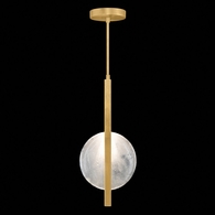 922140-3 Fine Art Lighting Selene 11"W Pendant with Gold/White Glass Finish