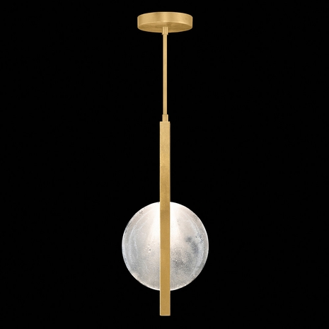 922140-3 Fine Art Lighting Selene 11"W Pendant with Gold/White Glass Finish