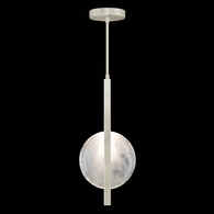 922140-4 Fine Art Lighting Selene 11"W Pendant with Silver/White Glass Finish