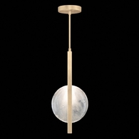 922140-5 Fine Art Lighting Selene 11"W Pendant with Soft Gold/White Glass Finish