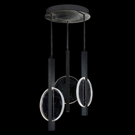 922240-1 Fine Art Lighting Selene 16"W Pendant with Black/Clear Glass Finish