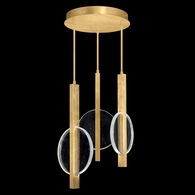 922240-3 Fine Art Lighting Selene 16"W Pendant with Gold/Clear Glass Finish