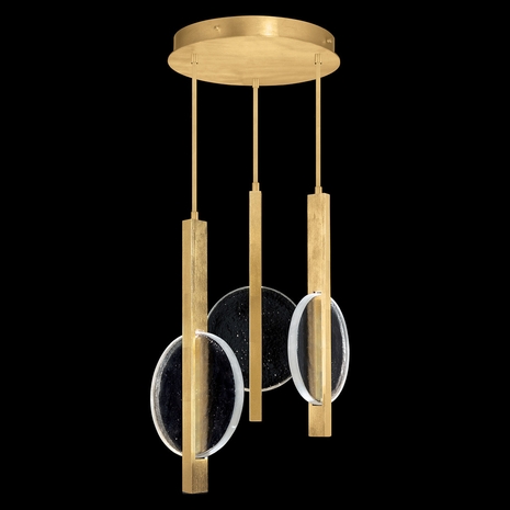 922240-3 Fine Art Lighting Selene 16"W Pendant with Gold/Clear Glass Finish
