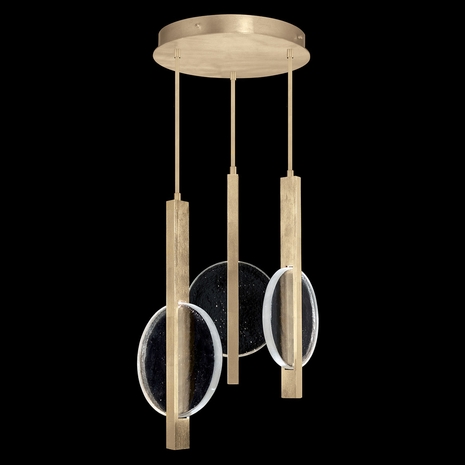922240-5 Fine Art Lighting Selene 16"W Pendant with Soft Gold/Clear Glass Finish