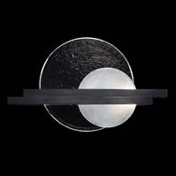 922350-1 Fine Art Lighting Selene 12.75"H LSF Sconce with Black/Clear & White Glass Finish