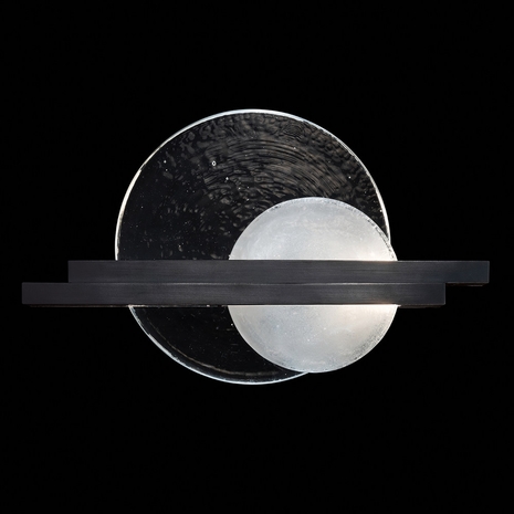 922350-1 Fine Art Lighting Selene 12.75"H LSF Sconce with Black/Clear & White Glass Finish