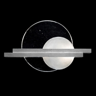 922350-4 Fine Art Lighting Selene 12.75"H LSF Sconce with Silver/Clear & White Glass Finish