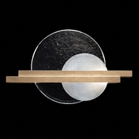 922350-5 Fine Art Lighting Selene 12.75"H LSF Sconce with Soft Gold/Clear & White Glass Finish