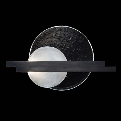 922450-1 Fine Art Lighting Selene 12.75"H RSF Sconce with Black/Clear & White Glass Finish