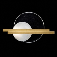922450-3 Fine Art Lighting Selene 12.75"H RSF Sconce with Gold/Clear & White Glass Finish