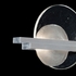 922450-4 Fine Art Lighting Selene 12.75"H RSF Sconce with Silver/Clear & White Glass Finish