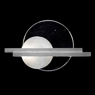 922450-4 Fine Art Lighting Selene 12.75"H RSF Sconce with Silver/Clear & White Glass Finish