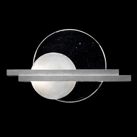 922450-4 Fine Art Lighting Selene 12.75"H RSF Sconce with Silver/Clear & White Glass Finish