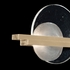 922450-5 Fine Art Lighting Selene 12.75"H RSF Sconce with Soft Gold/Clear & White Glass Finish