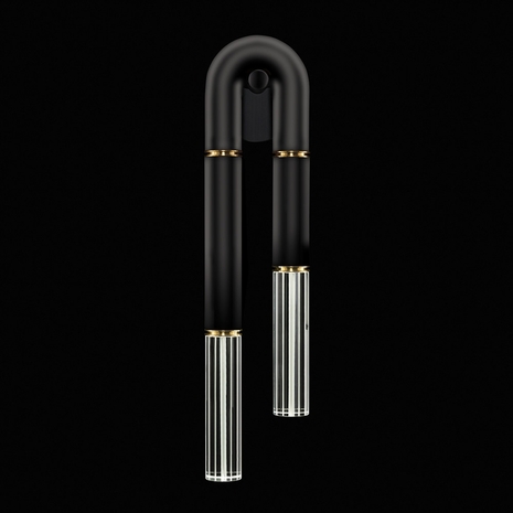922550-110 Fine Art Lighting Antonia 28"H LSF Sconce with Black/Brass/No Parchment Finish