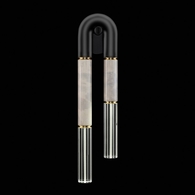 922550-112ST Fine Art Lighting Antonia 28"H LSF Sconce with Black/Brass/Smoke Finish