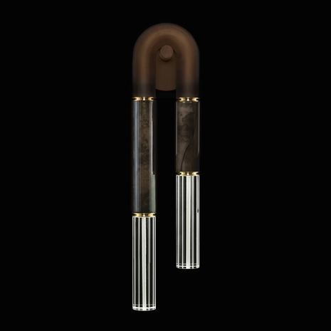 922550-211ST Fine Art Lighting Antonia 28"H LSF Sconce with Bronze/Brass/Charcoal Finish