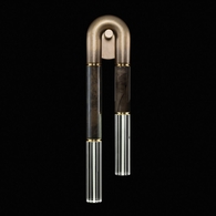 922550-611ST Fine Art Lighting Antonia 28"H LSF Sconce with Ombre Bronze/Brass/Charcoal Finish