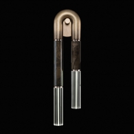 922550-621ST Fine Art Lighting Antonia 28"H LSF Sconce with Ombre Bronze/Nickel/Charcoal Finish