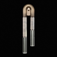 922550-622ST Fine Art Lighting Antonia 28"H LSF Sconce with Ombre Bronze/Nickel/Smoke Finish