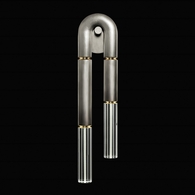 922550-710ST Fine Art Lighting Antonia 28"H LSF Sconce with Ombre Silver/Brass Finish