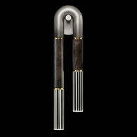 922550-711ST Fine Art Lighting Antonia 28"H LSF Sconce with Ombre Silver/Brass/Charcoal Finish