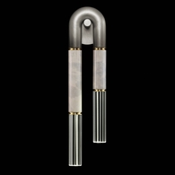922550-712ST Fine Art Lighting Antonia 28"H LSF Sconce with Ombre Silver/Brass/Smoke Finish