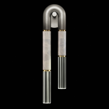 922550-712 Fine Art Lighting Antonia 28"H LSF Sconce with Ombre Silver/Brass/Smoke Finish