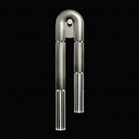 922550-720ST Fine Art Lighting Antonia 28"H LSF Sconce with Ombre Silver/Nickel Finish