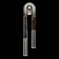 922550-721ST Fine Art Lighting Antonia 28"H LSF Sconce with Ombre Silver/Nickel/Charcoal Finish