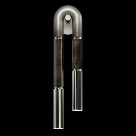 922550-721 Fine Art Lighting Antonia 28"H LSF Sconce with Ombre Silver/Nickel/Charcoal Finish