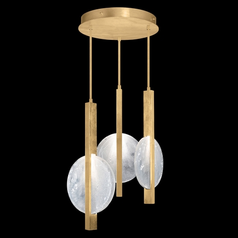 922640-3 Fine Art Lighting Selene 16"W Pendant with Gold/White Glass Finish