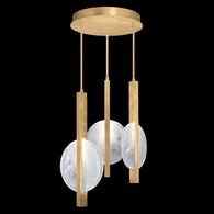 922640-3 Fine Art Lighting Selene 16"W Pendant with Gold/White Glass Finish