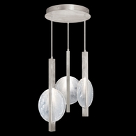 922640-4 Fine Art Lighting Selene 16"W Pendant with Silver/White Glass Finish